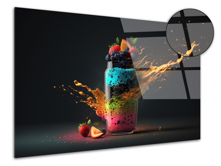 Tableau plexiglas déco smoothie rafraîchissant