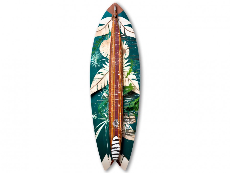 Planche de surf décorative design retro