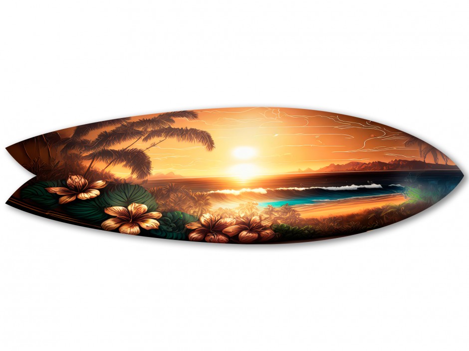 Planche de surf décorative paysage marin 4