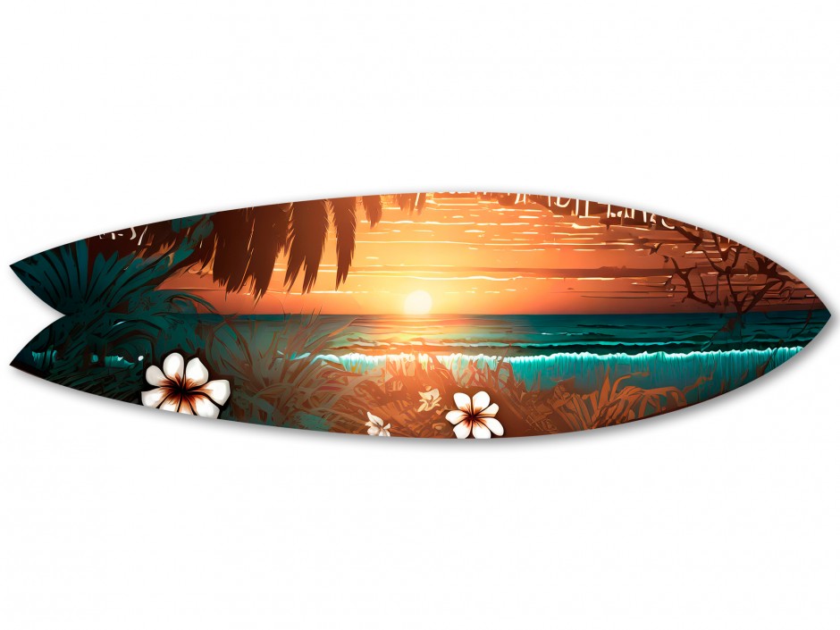 Planche déco Art Surf Déco Murale Inspirée par l'Océan
