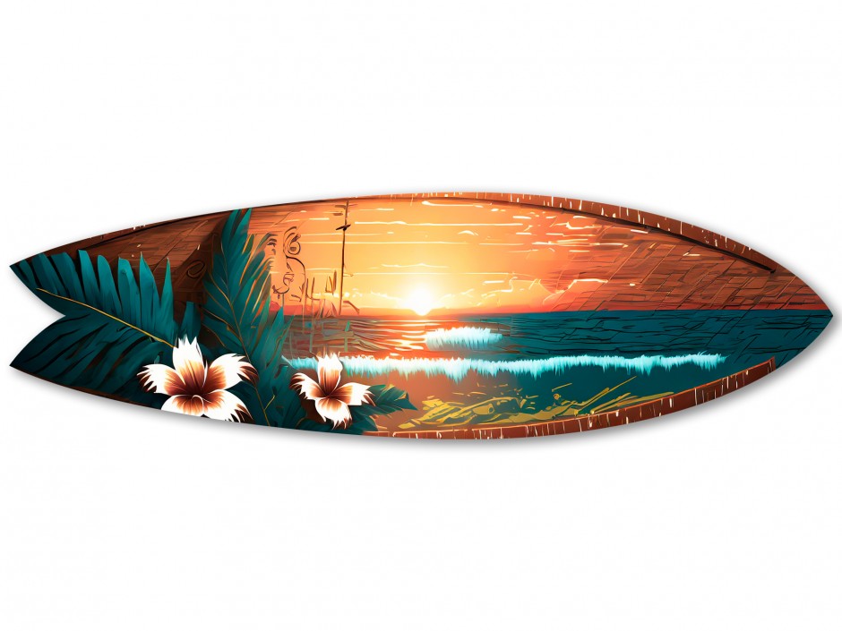 Planche Décorative en Aluminium Surf Art Moderne