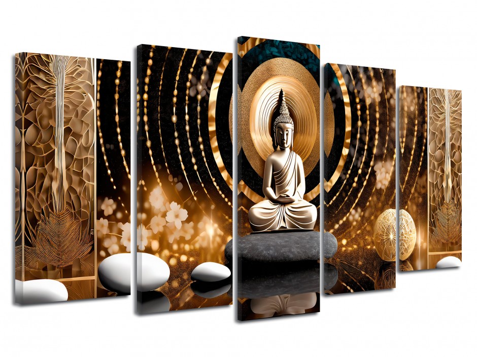 Tableau toile déco zen Golden Bouddha