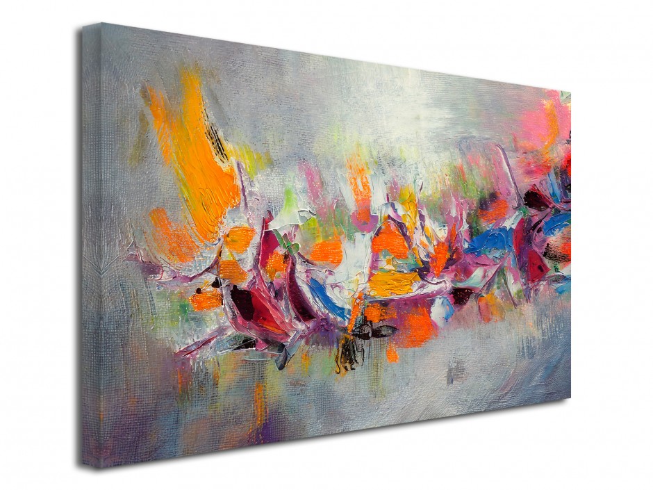 Tableau toile déco peinture acrylique abstraite