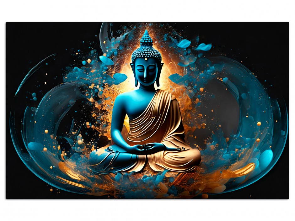 Tableau Aluminium déco zen Illumination Bouddha