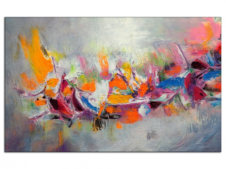 Tableau Aluminium déco peinture acrylique abstraite