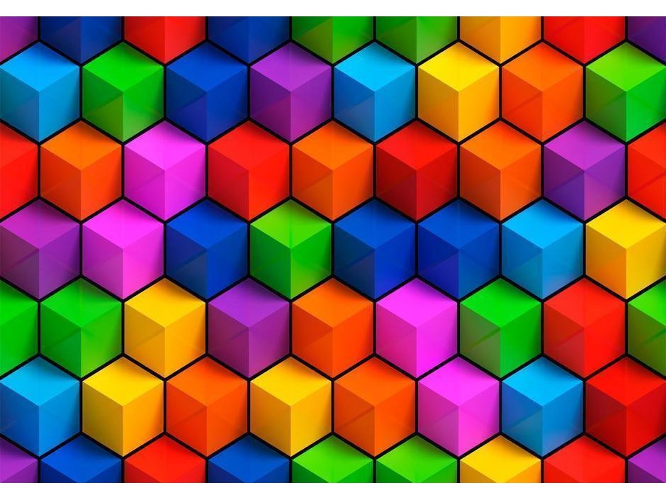 Papier peint - Colorful Geometric Boxes