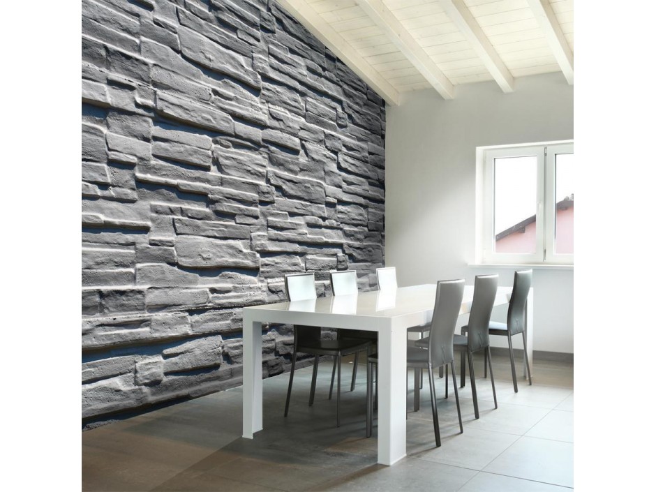 Papier peint - Grey stone wall