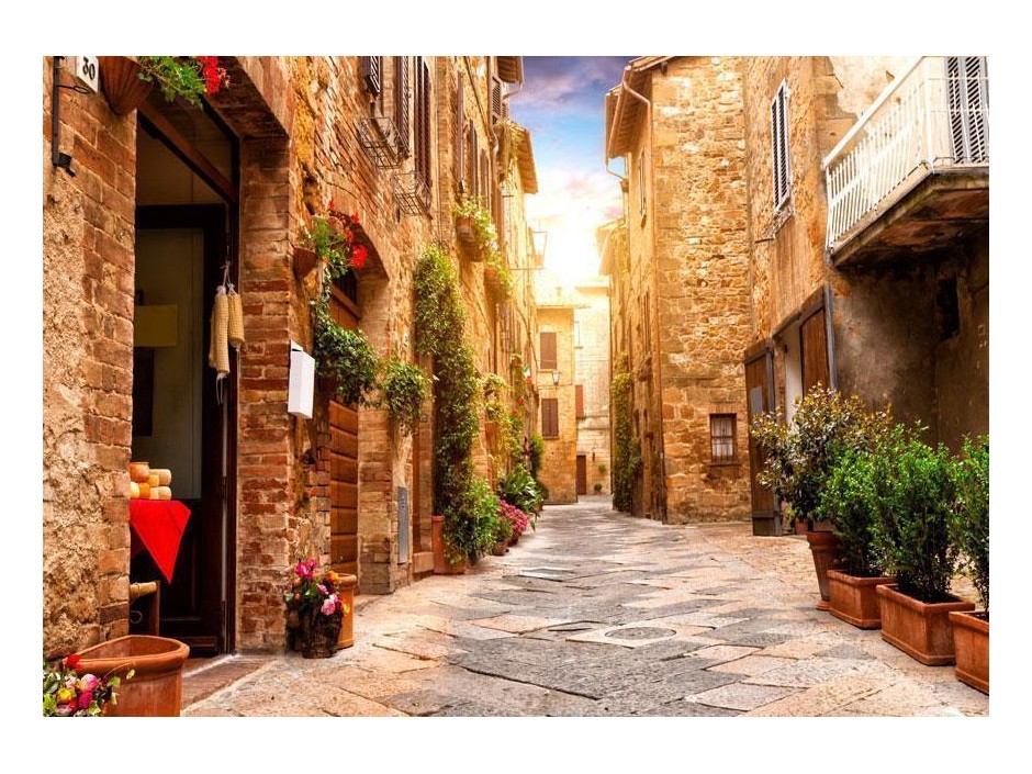 Papier peint - Colourful Street in Tuscany