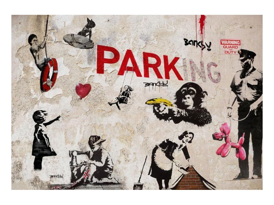 Papier peint - [Banksy] Graffiti Collage