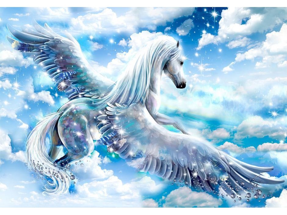 Papier peint - Pegasus (Blue)