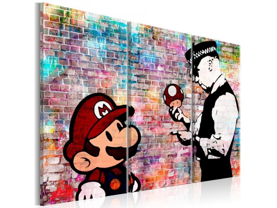 Tableau - Rainbow Brick (Banksy)
