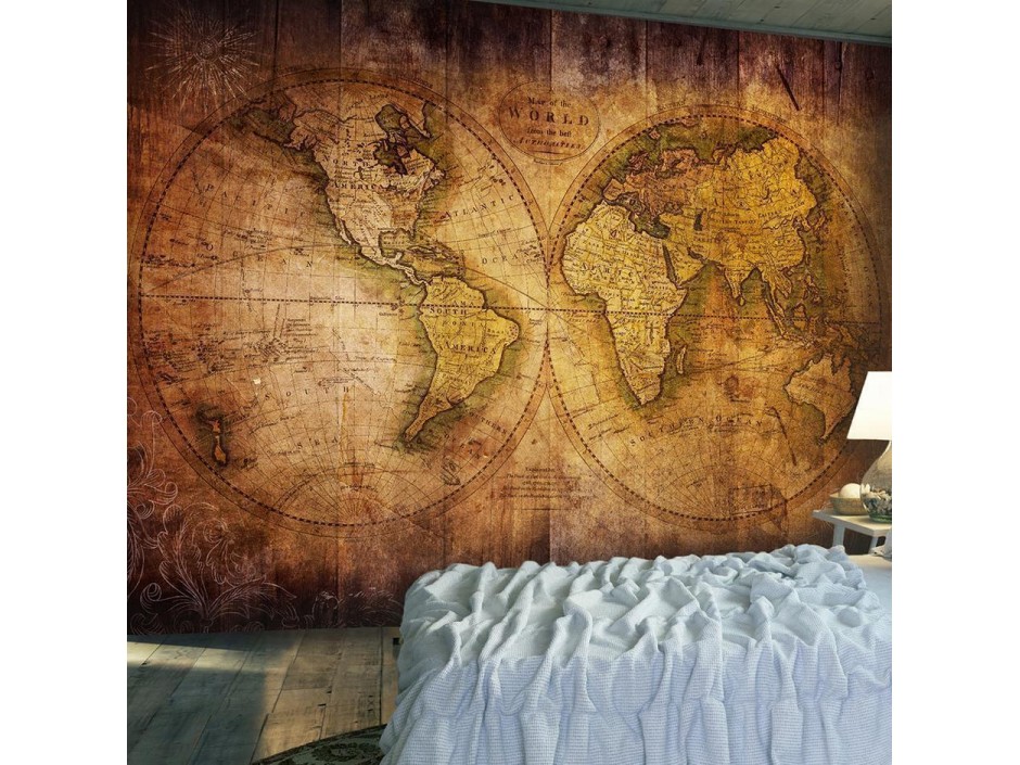 Papier peint - World on old map