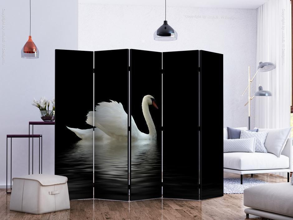 Paravent - swan (black and white) II