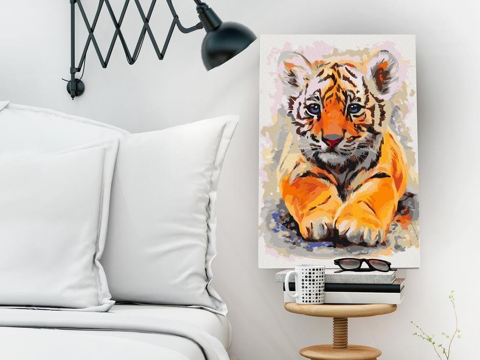 Tableau à peindre par soi-même - Bébé tigre