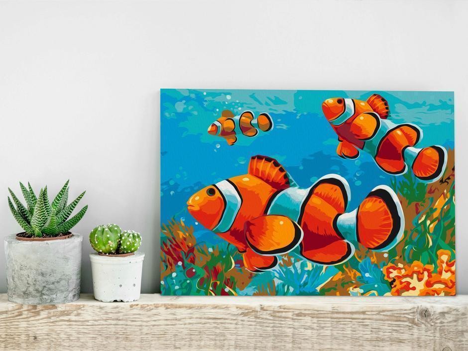 Tableau à peindre par soi-même - Gold Fishes