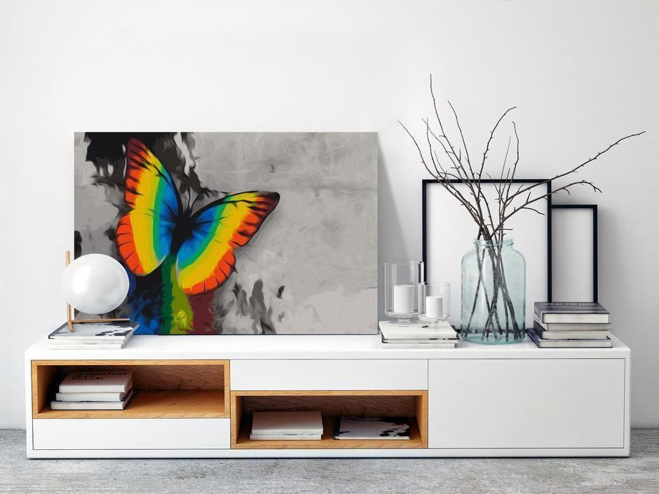 Tableau à peindre par soi-même - Colourful Butterfly