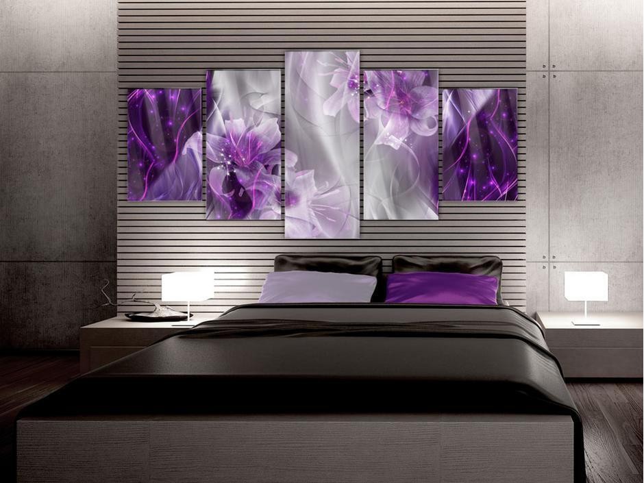 Tableau sur verre acrylique - Purple Utopia