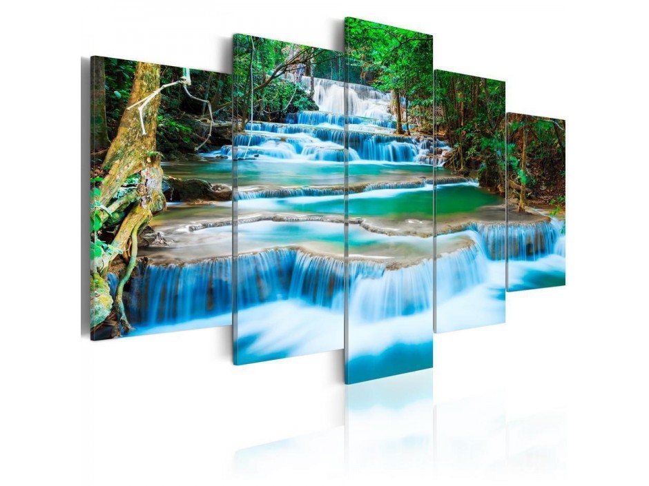 Tableau - Blue Waterfall in Kanchanaburi, Thailand