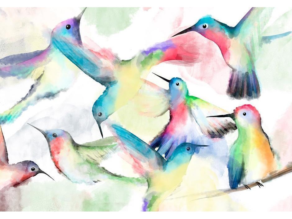 Papier peint - Watercolor Birds