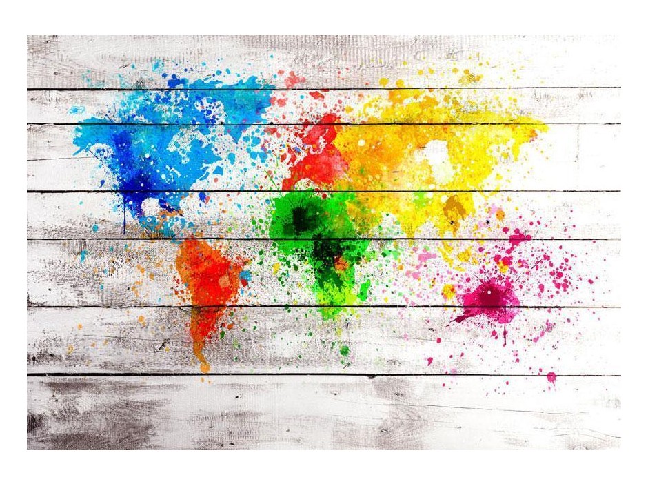 Papier peint - World Map: Colourful Blot
