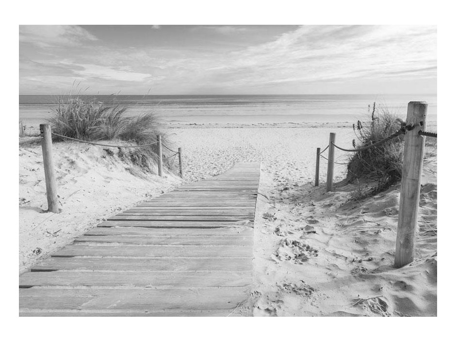 Papier peint - On the beach - black and white