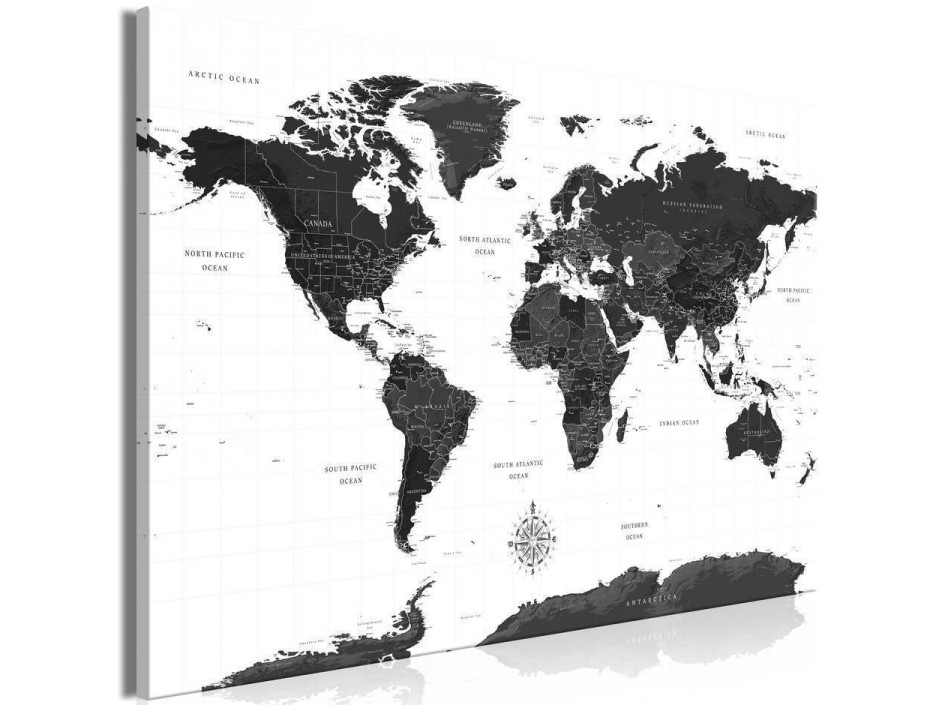 Tableau - Black and White Map (1 Part) Wide