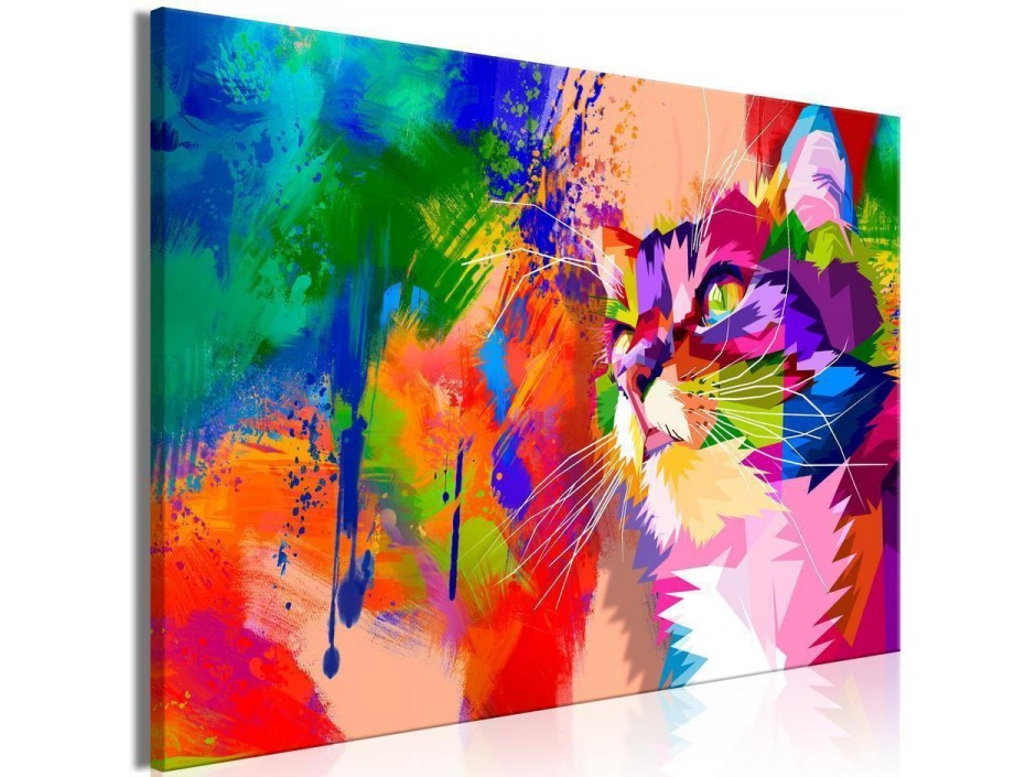 Tableau - Colourful Cat (1 Part) Wide