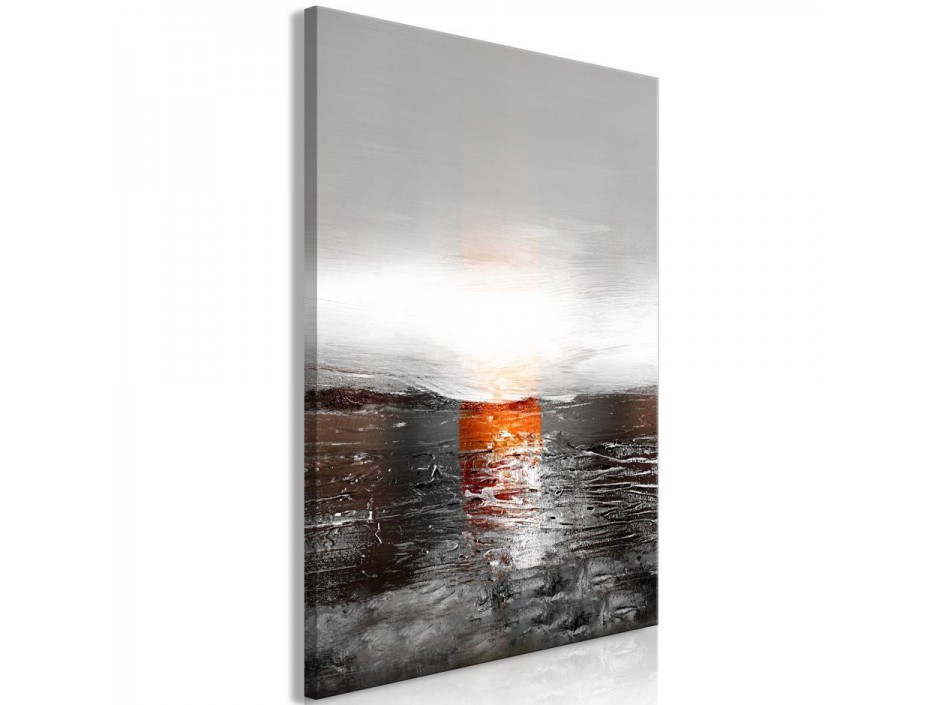 Tableau - Reflection of Colors (1-part) - Sunset in Painted Abstract Background