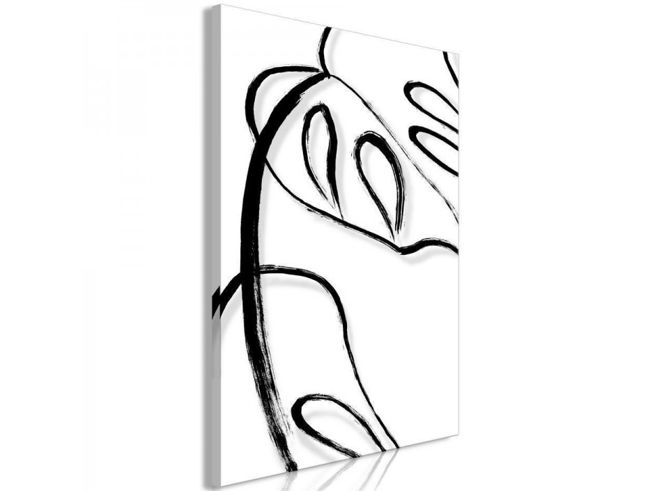 Tableau - White Monstera (1 Part) Vertical