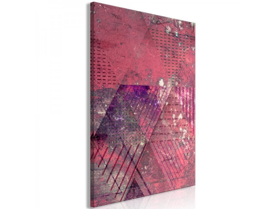 Tableau - Crimson Abstraction (1 Part) Vertical