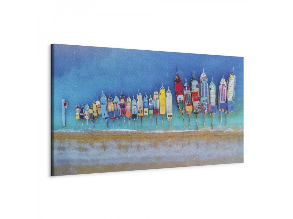 Tableau - Colourful Boats (1 Part) Narrow