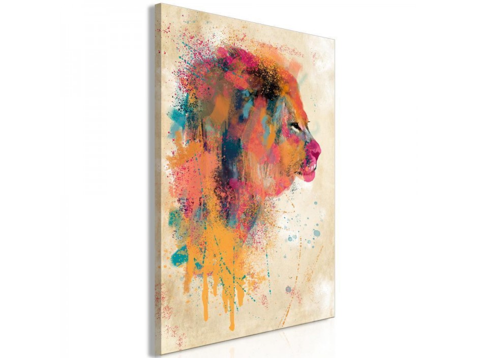 Tableau - Watercolor Lion (1 Part) Vertical