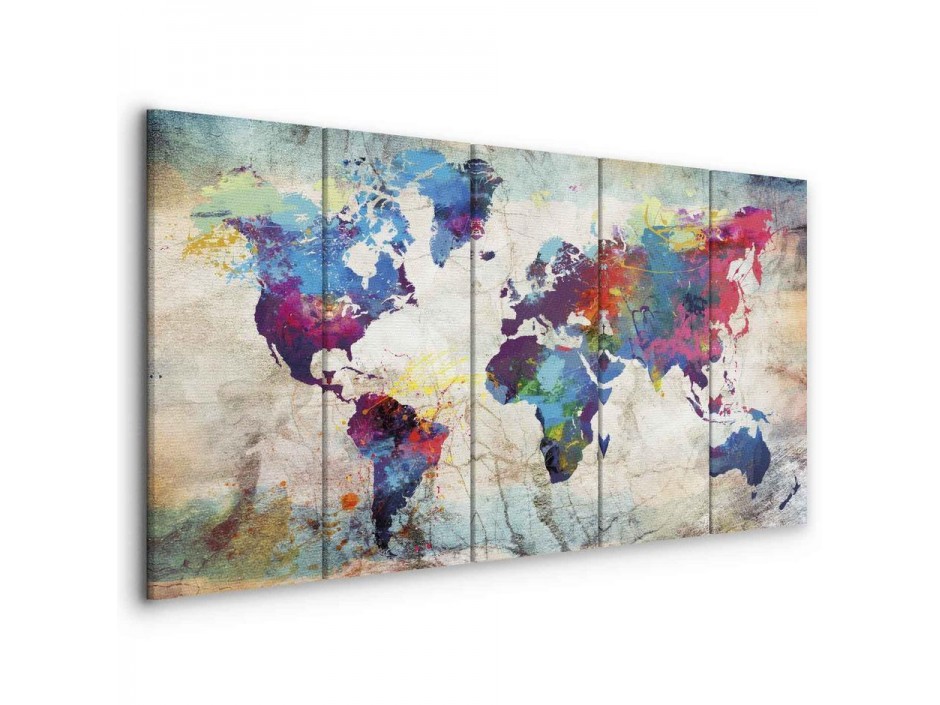 Tableau - World Map: Cracked Wall