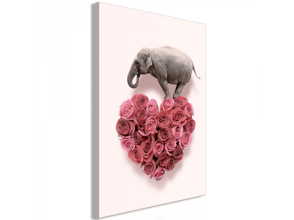 Tableau - Elephant Lover (1-part) - Elephant Amid Pink Flowers