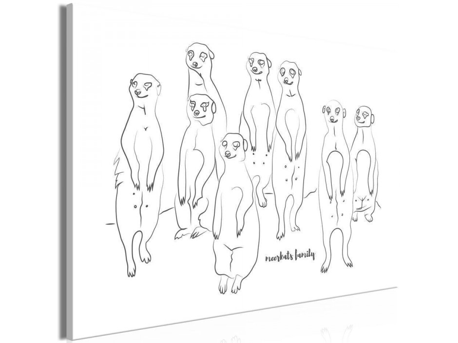 Tableau - Animal Patrol (1-part) - Meerkats on Black and White Background