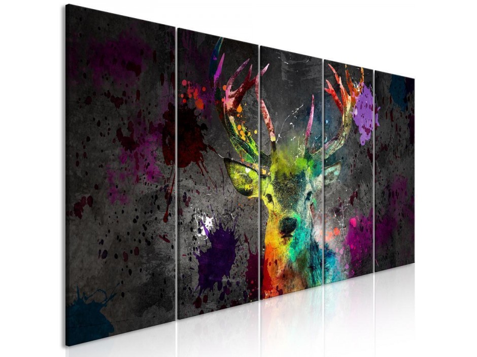 Tableau - Rainbow Deer (5 Parts) Narrow