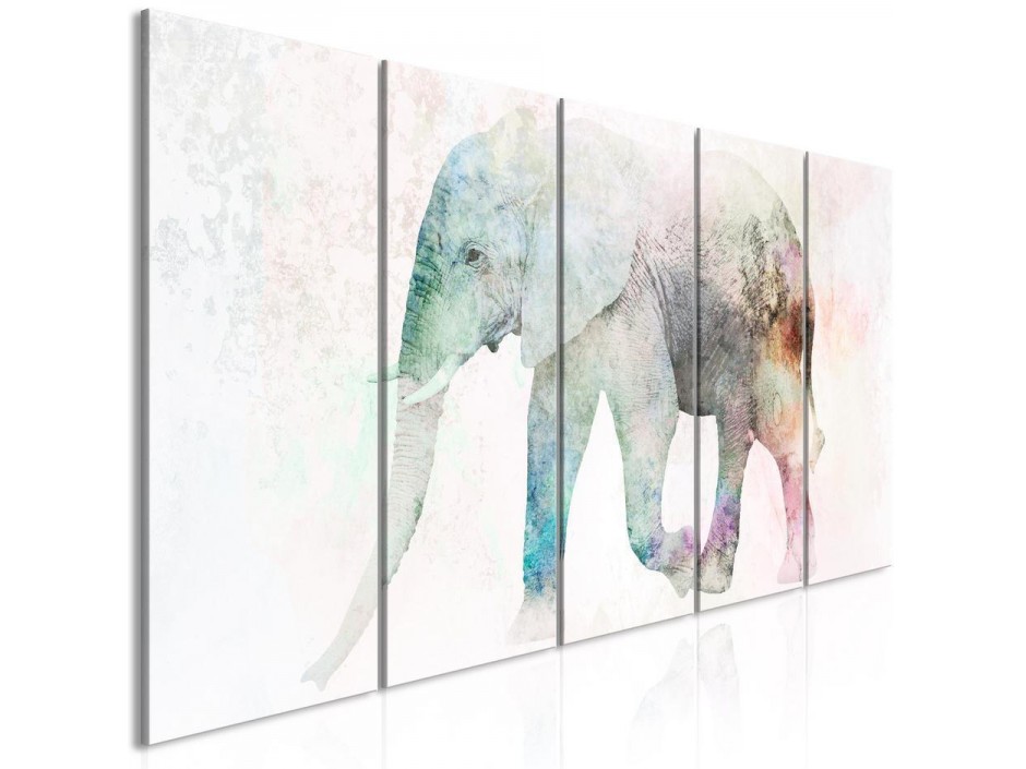 Tableau - Painted Elephant (5 Parts) Narrow