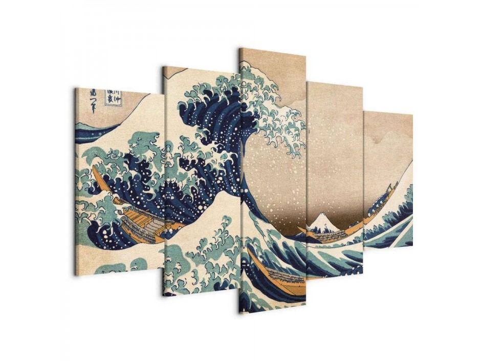 Tableau - The Great Wave off Kanagawa (5 Parts) Wide