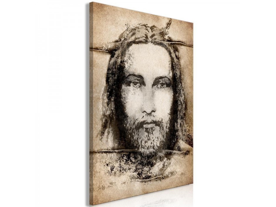 Tableau - Shroud of Turin in Sepia (1 Part) Vertical
