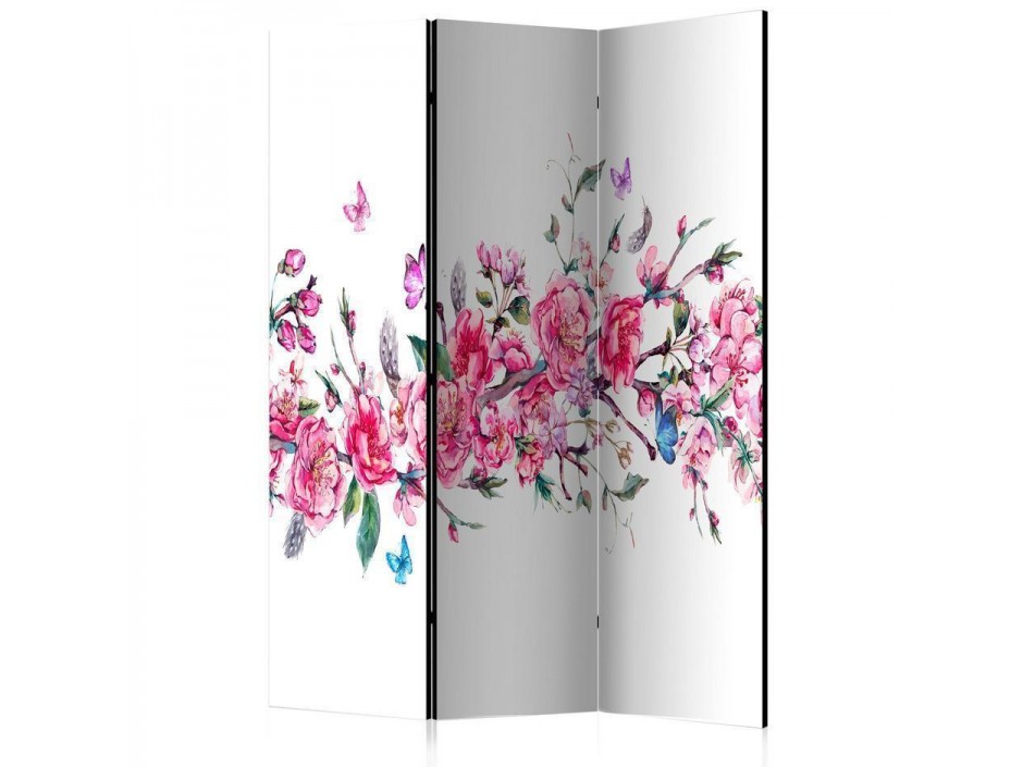 Paravent - Flowers and Butterflies