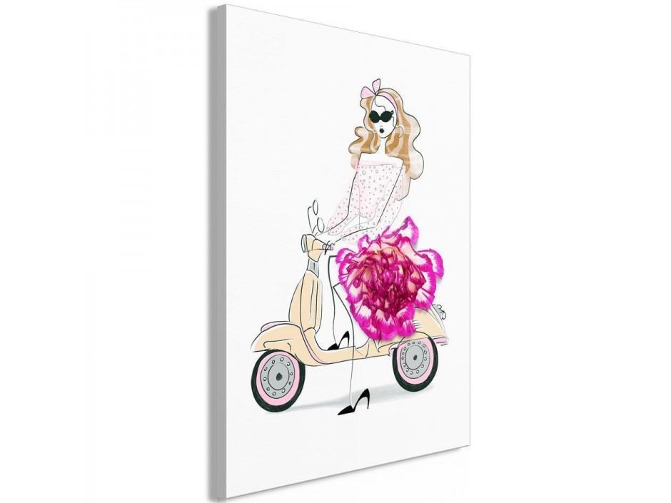 Tableau - Girl on a Scooter (1 Part) Vertical