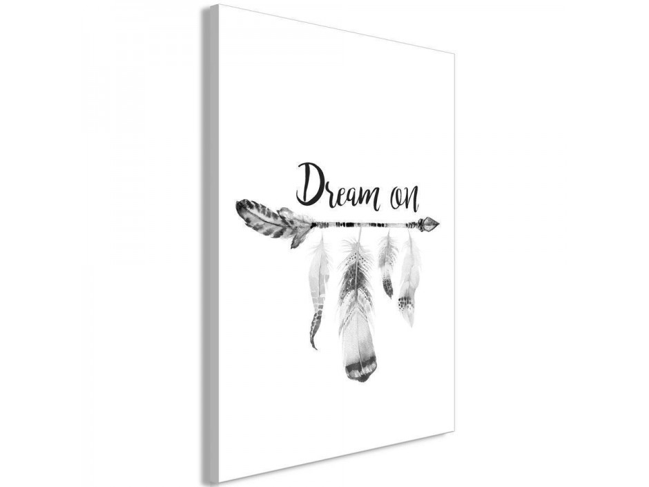 Tableau - Boho Feathers (1-part) - English Text on White Background