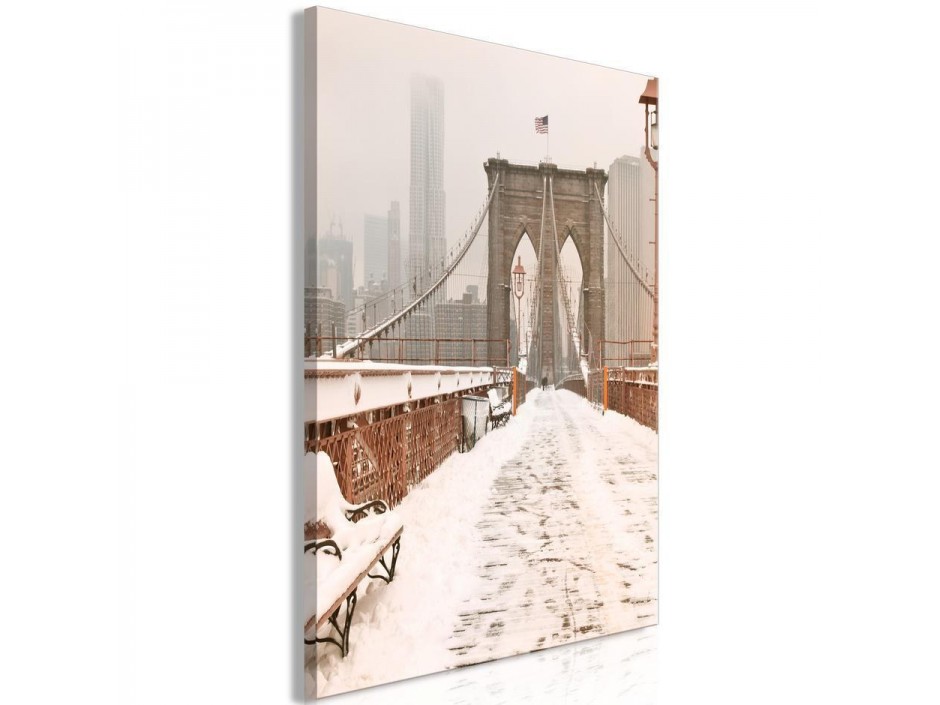Tableau - Brooklyn Bridge in Sepia (1 Part) Vertical