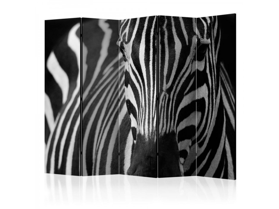Paravent - White with black stripes II