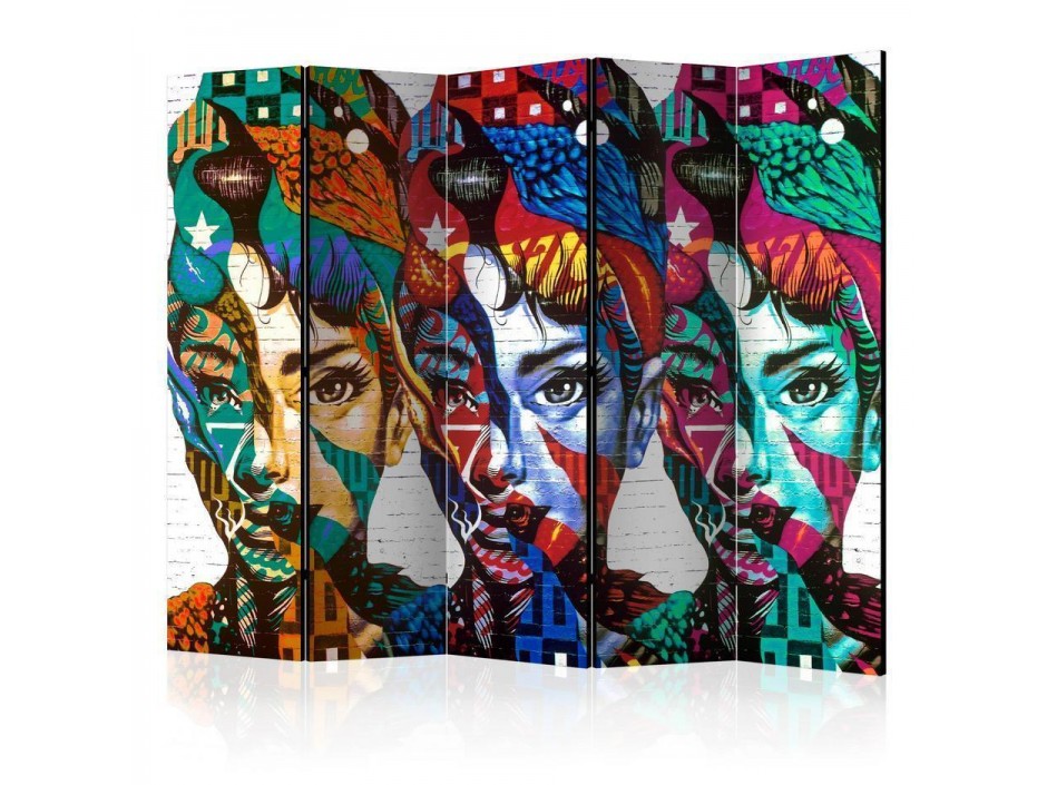 Paravent - Colorful Faces II
