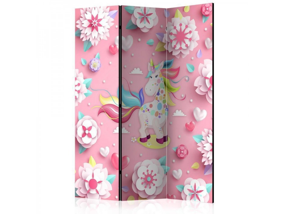 Paravent - Unicorn on Flowerbed