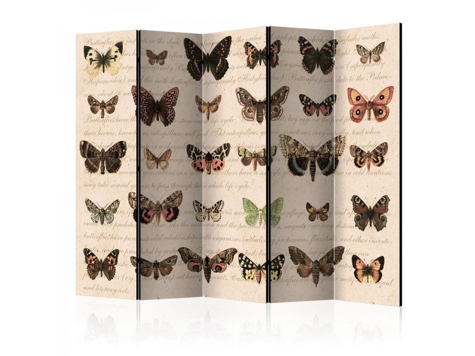 Paravent - Retro Style: Butterflies II