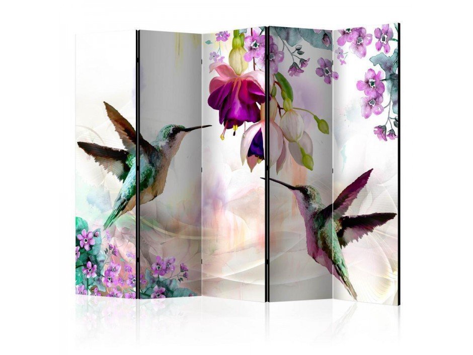 Paravent - Hummingbirds and Flowers II