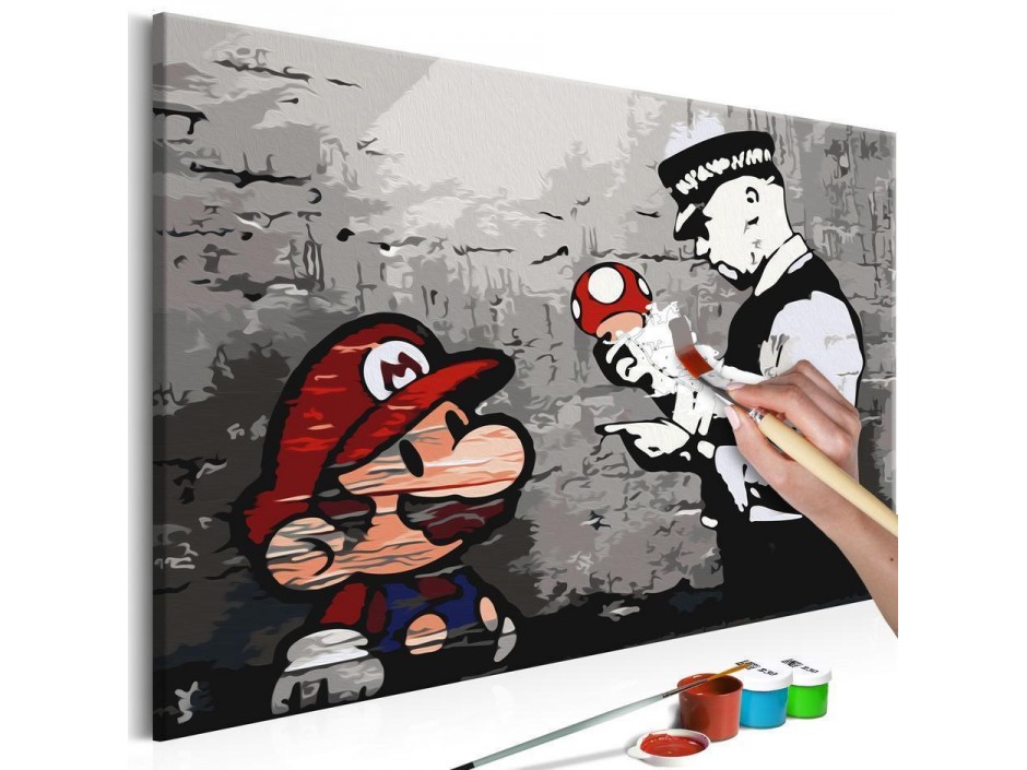 Tableau à peindre par soi-même - Mario (Banksy)