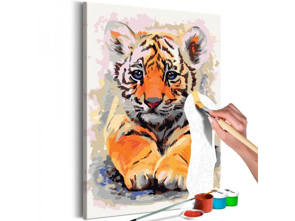 Tableau à peindre par soi-même - Bébé tigre